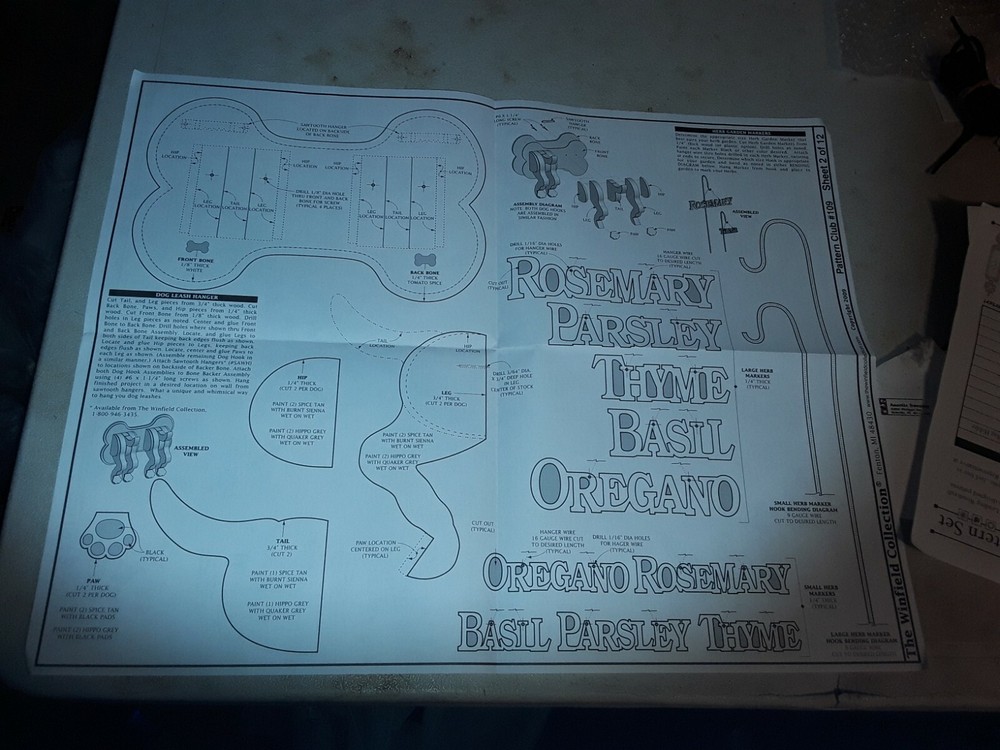 Winfield pattern club set #109 spring and Easter wood patterns