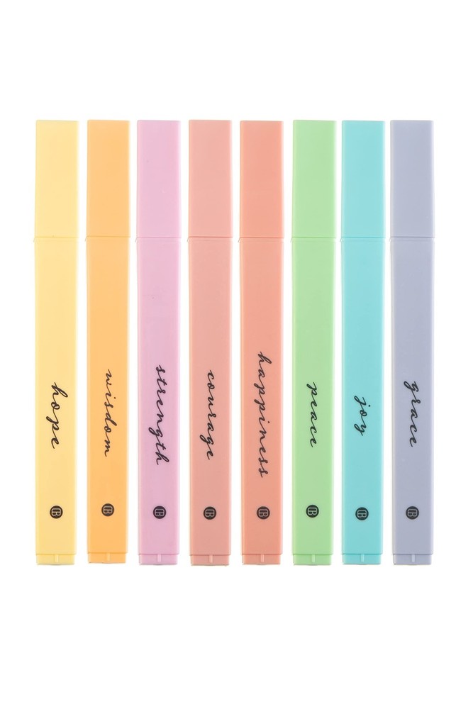 DIVERSEBEE Bible Highlighters with Soft Chisel Tip, 8 Pack 8 Pack, Pastel