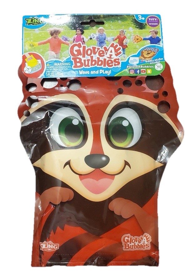 Zing Glove A Bubbles Bubble Maker, 3+ years, Fox