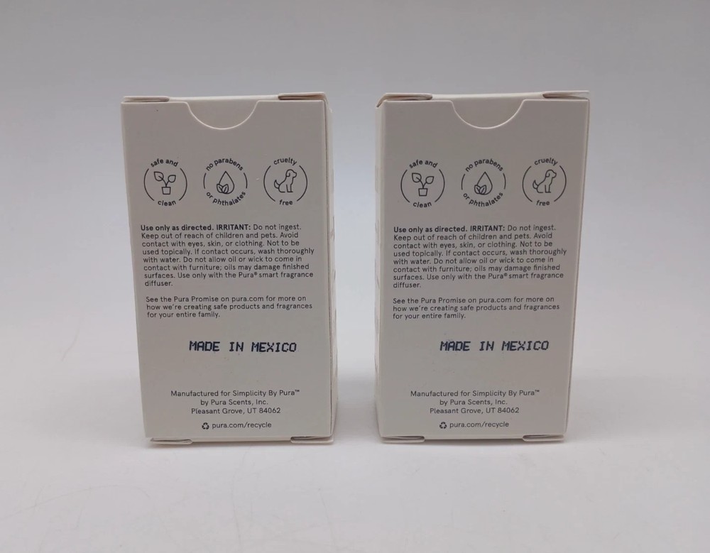 Simplicity Smart Diffuser Refill Vials – Lemon Scent 2 Pack | Home Fragrance