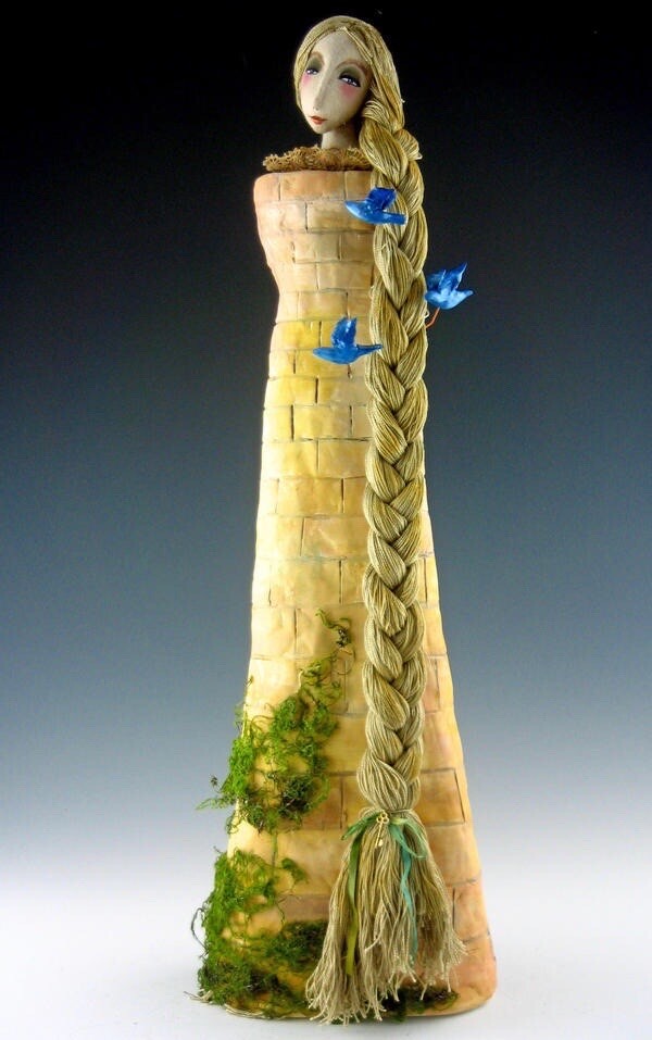 Cloth Art Doll Pattern Class Tutorial “Rapunzel” by Cindee Moyer