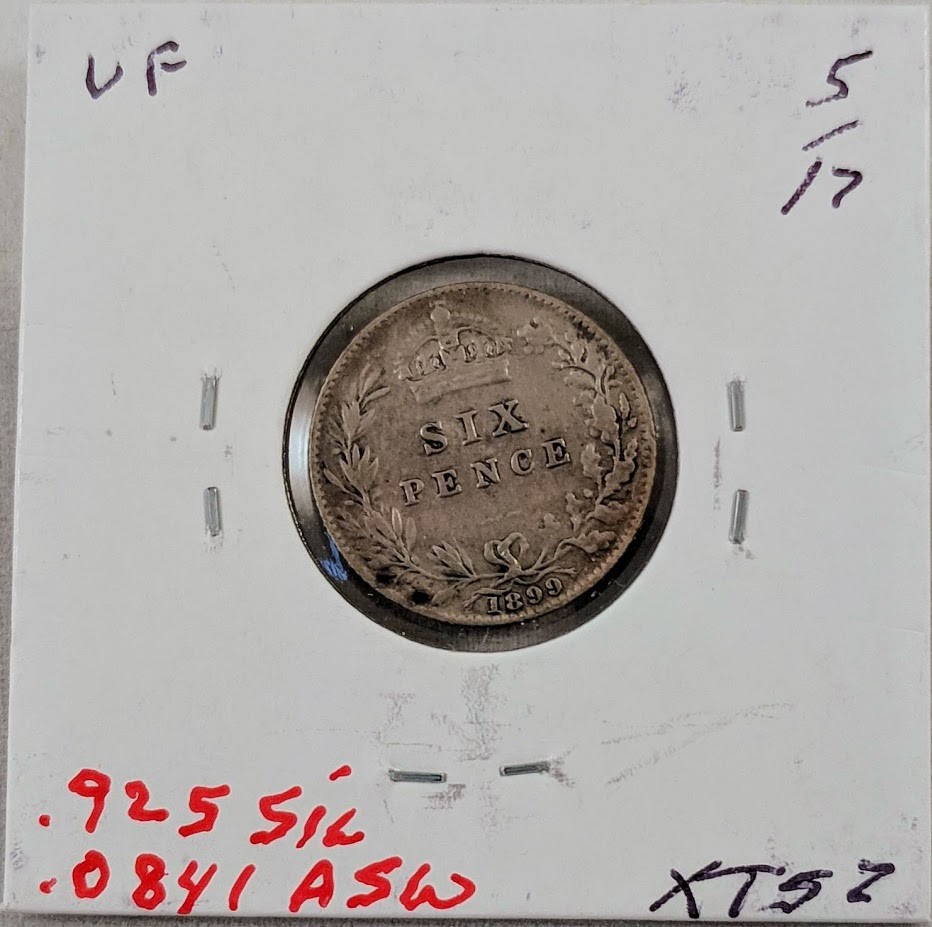 1899 Great Britain Six Pence
