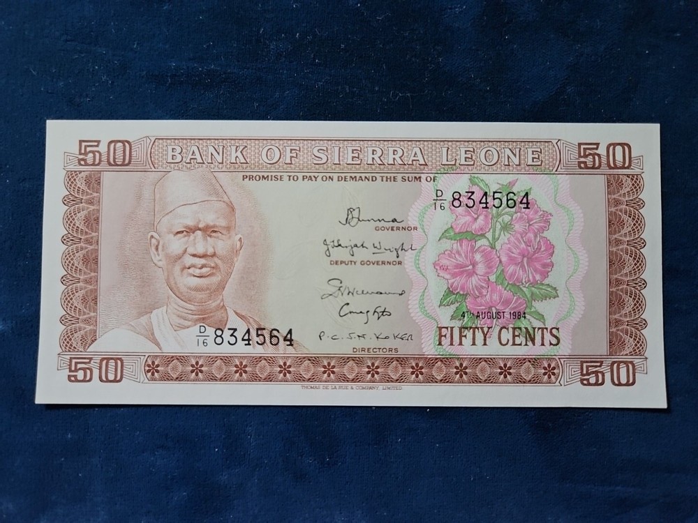 Sierra Leone 50 Cents 1984 P-4e UNC