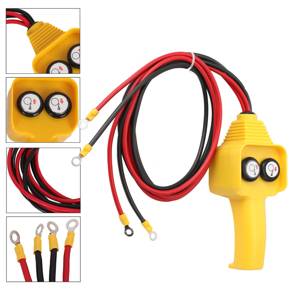 Winch Control Switch Winch Wired Controller Handle Assembly Push Button 12V/24V