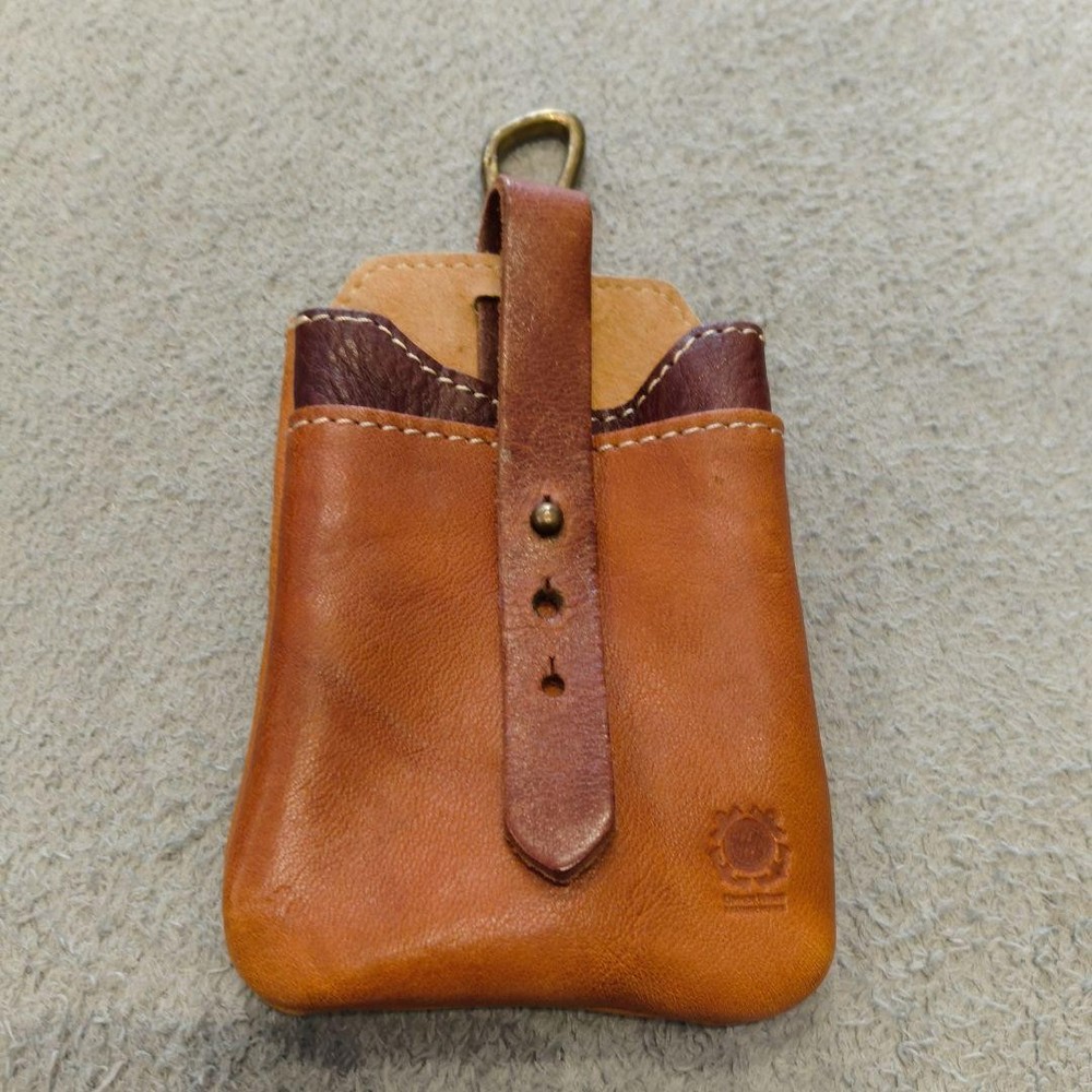 Brown Leather Pouch With Hook