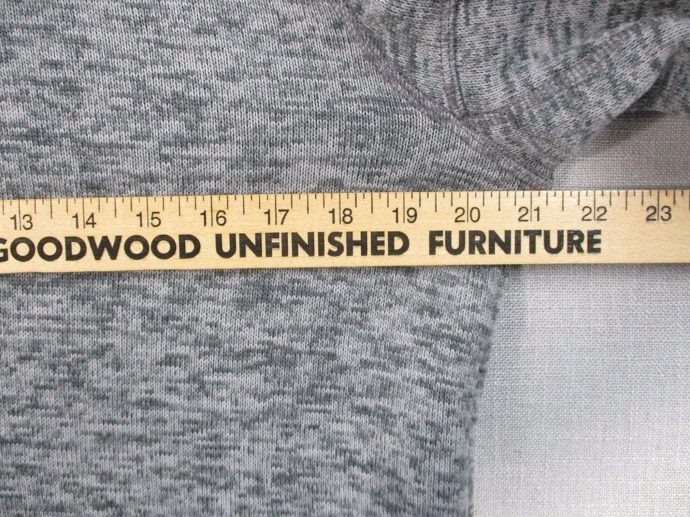 Lands End Grey Quarter-Zip Pullover Sweater Size M 10-12