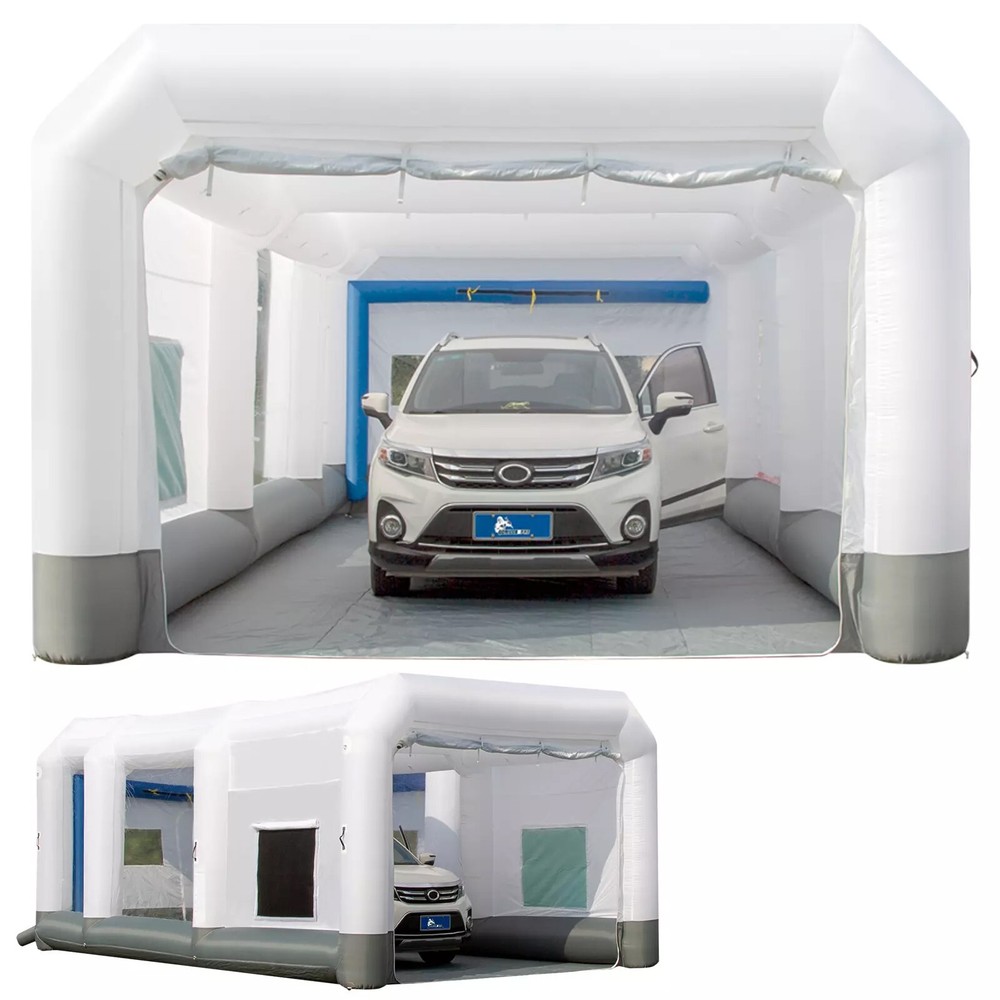 GORILLASPRO Inflatable Paint Booth 26x15x10Ft Air Filter System without Blowers