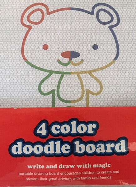 Doodle Board 4 Color Write and Draw with Magic Age 3+ New