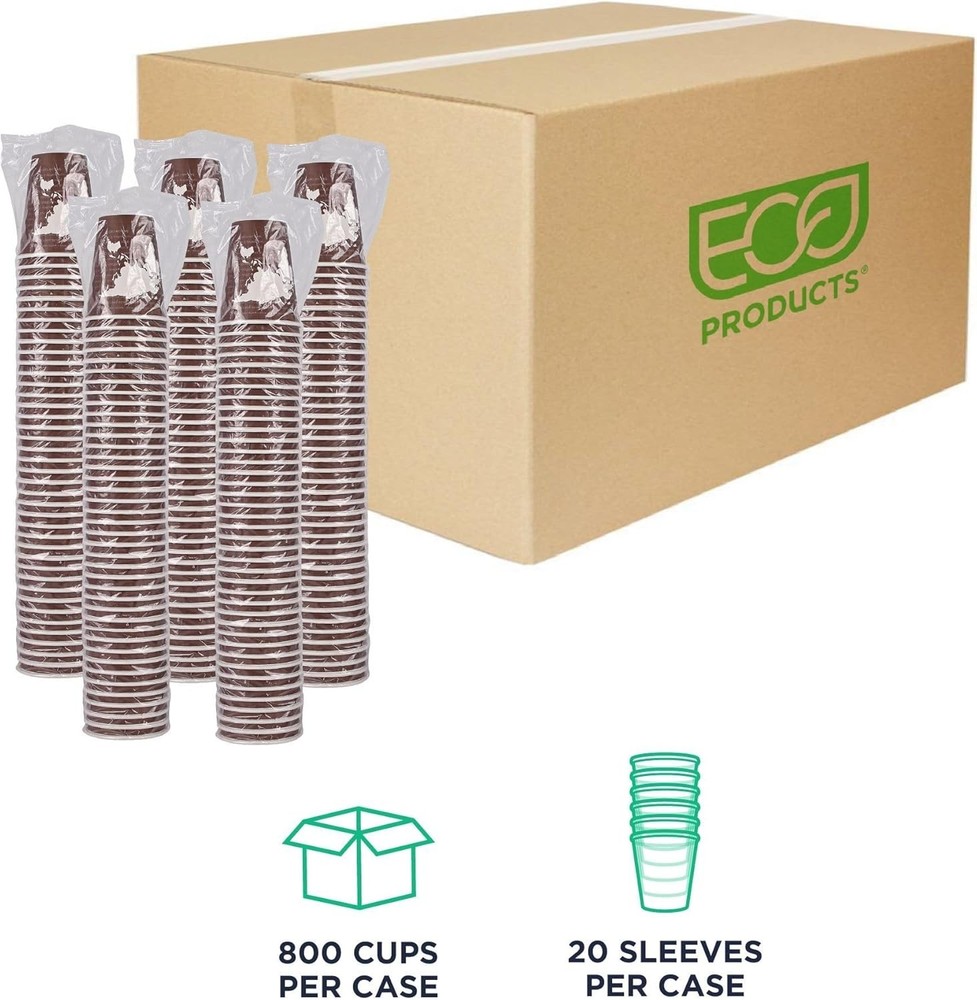 Disposable Coffee Cups 8oz 800Ct Compostable