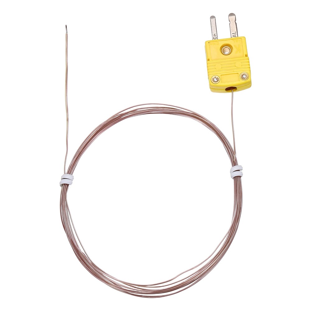 K Type Thermocouple Mini Connector Temperature Sensor 10ft, 1mm Wire