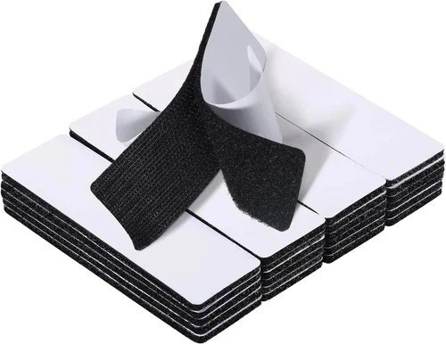 20 Sets Heavy Duty Hook & Loop Adhesive Strips 1x4” Black Sticky Back Fastener