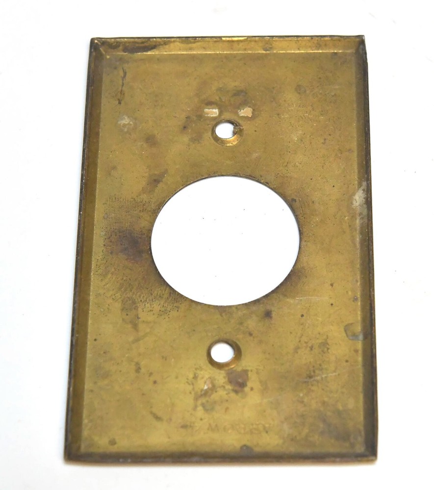 VINTAGE BRASS OUTLET SWITCH COVER PLATE