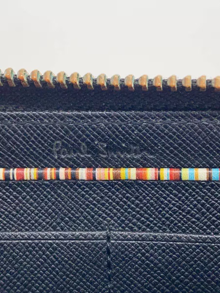 Paul Smith Long Wallet Cowhide Black Men's