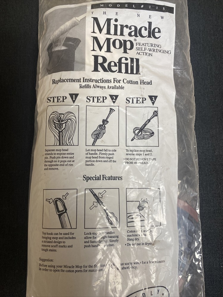 Miracle Mop Refill Model #115 NIP