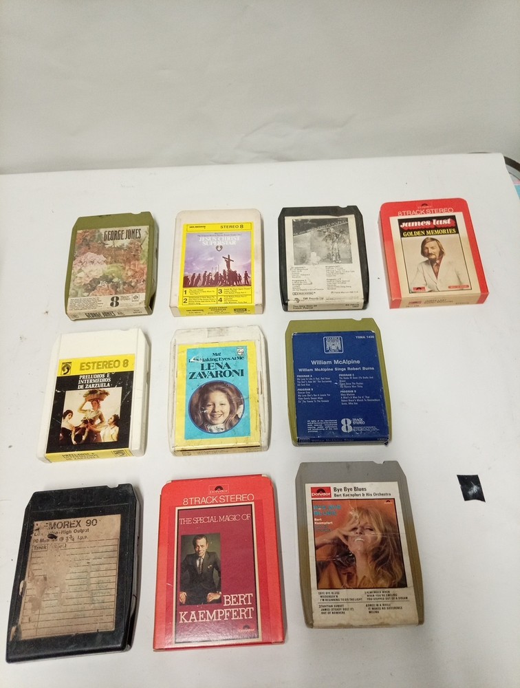 8 track tapes joblot Untested