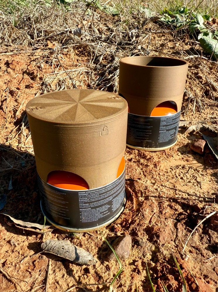 Stash Pot w/Lid - Backpacking Stove Storage/Thread Protector for 110g Fuel