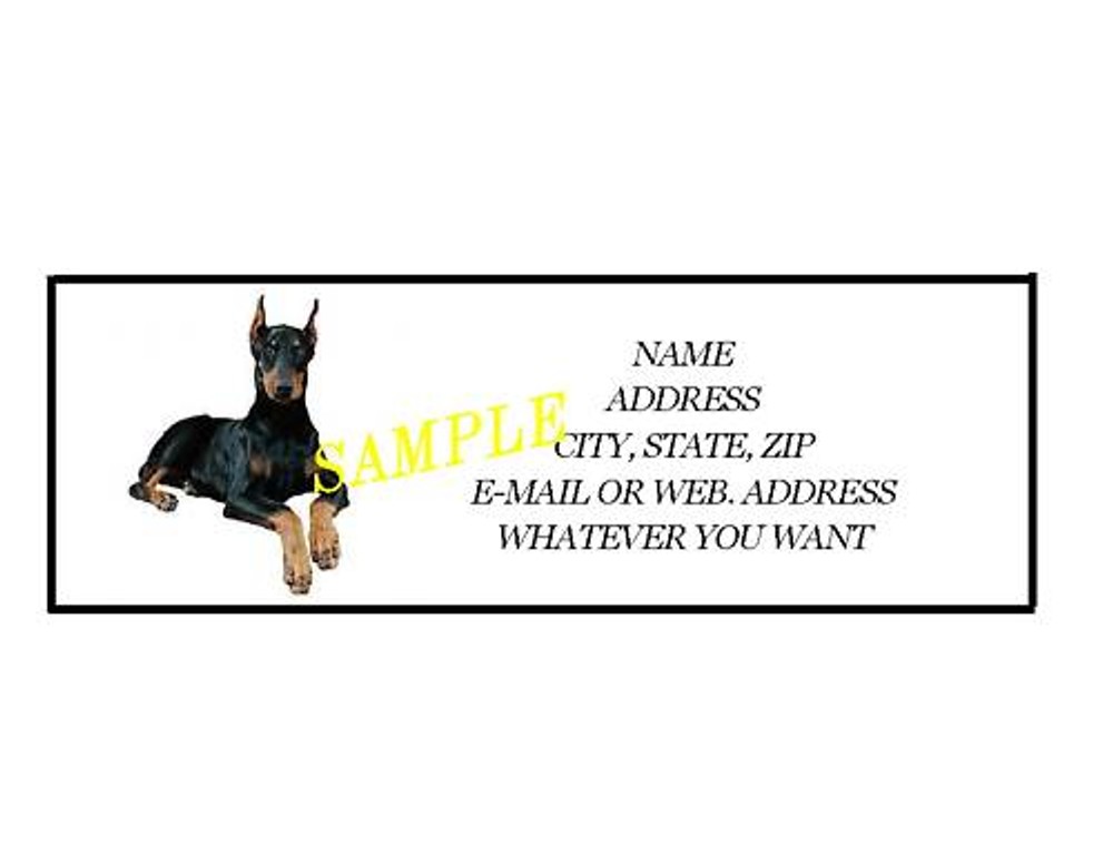 DOBERMAN PINSCHER ADDRESS LABELS COOL!!! #2