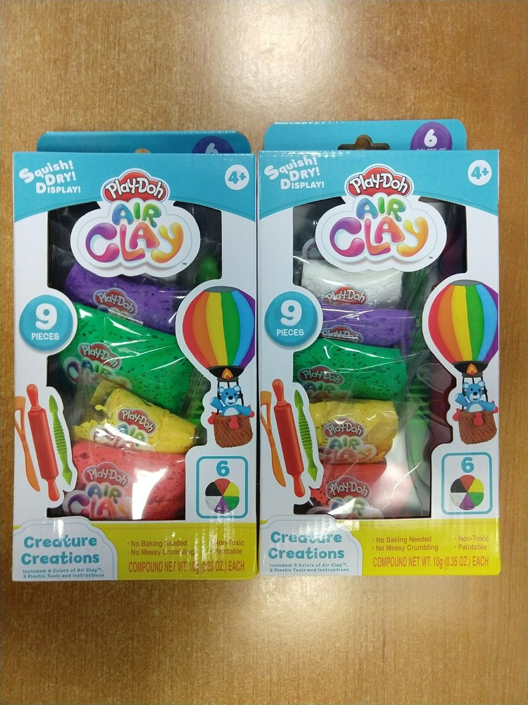 2 Pack: Play-Doh Air Clay Studio - Creature Creations - 9 Pcs. -6C