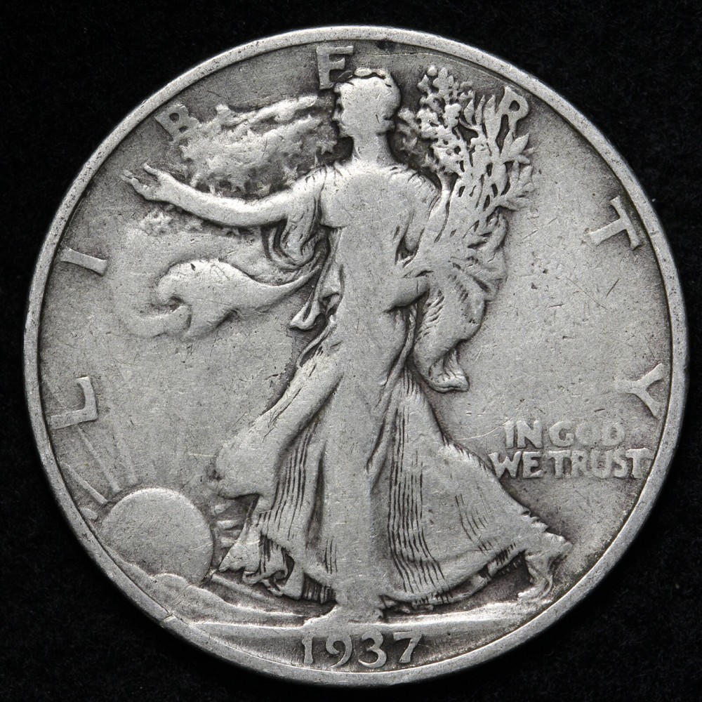 1937-S Walking Liberty Half Dollar Nice Circulated Condition