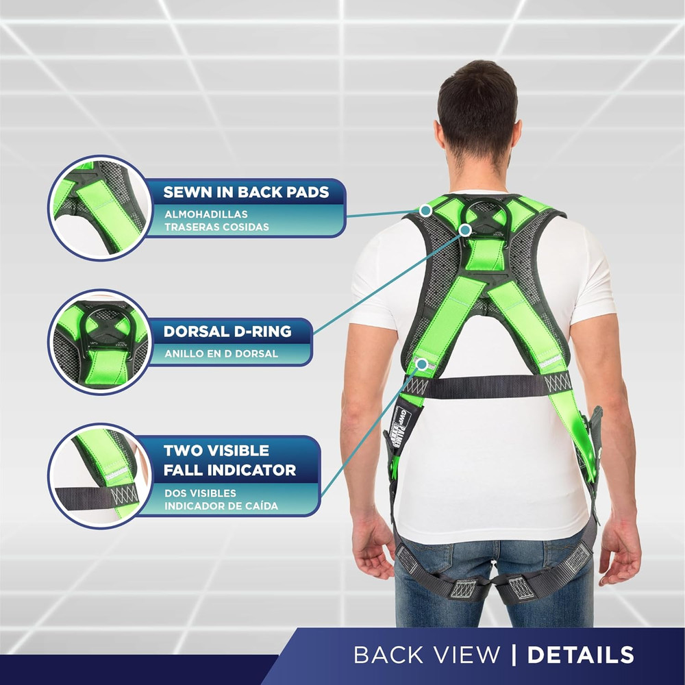 Full Body Harness with 5-Point Adjustment & Fall Indicators
