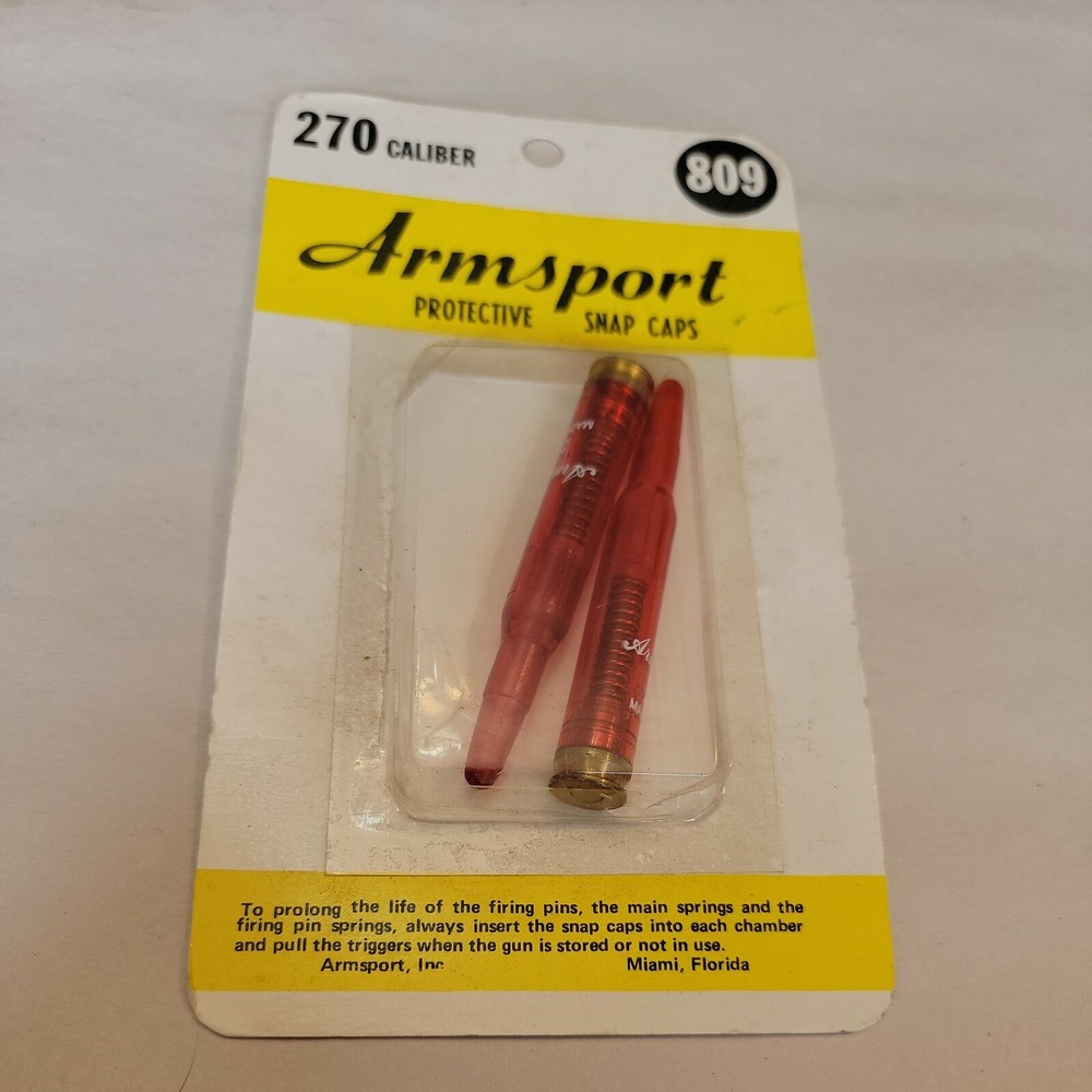 Armsport 270 Caliber Clear Plastic Spring Loaded Snap Caps