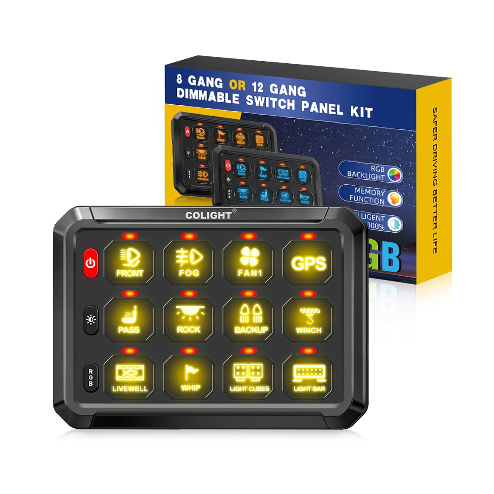 COLIGHT 12Gang APP RGB Switch Panel System LED Light Bar Electronic Relay System
