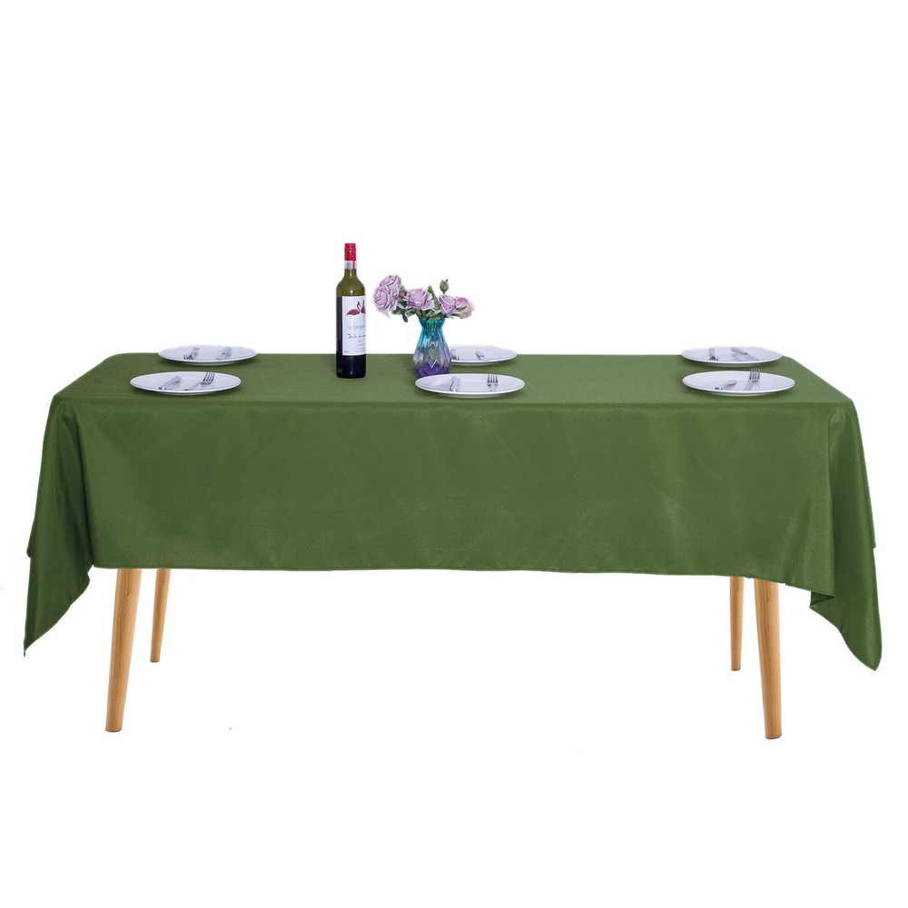 2pack 60x102 Inch Willow Rectangular Tablecloth 6 Feet Polyester Fabric