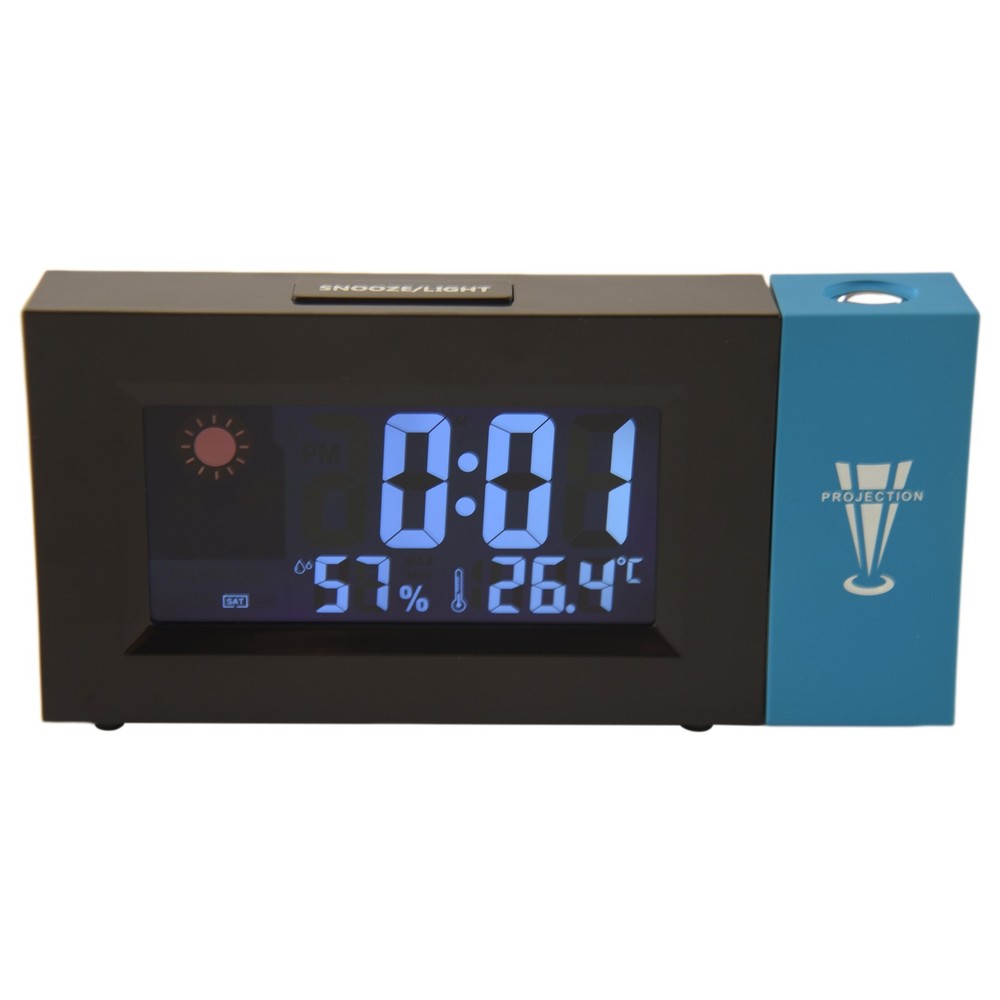Projection Digital Alarm Clock Date Snooze Function Adjustable Angle5536