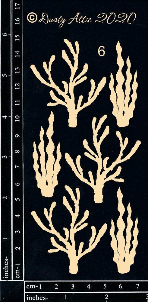Dusty Attic Chipboard 3x6 - Ocean Elements #6, DA2772