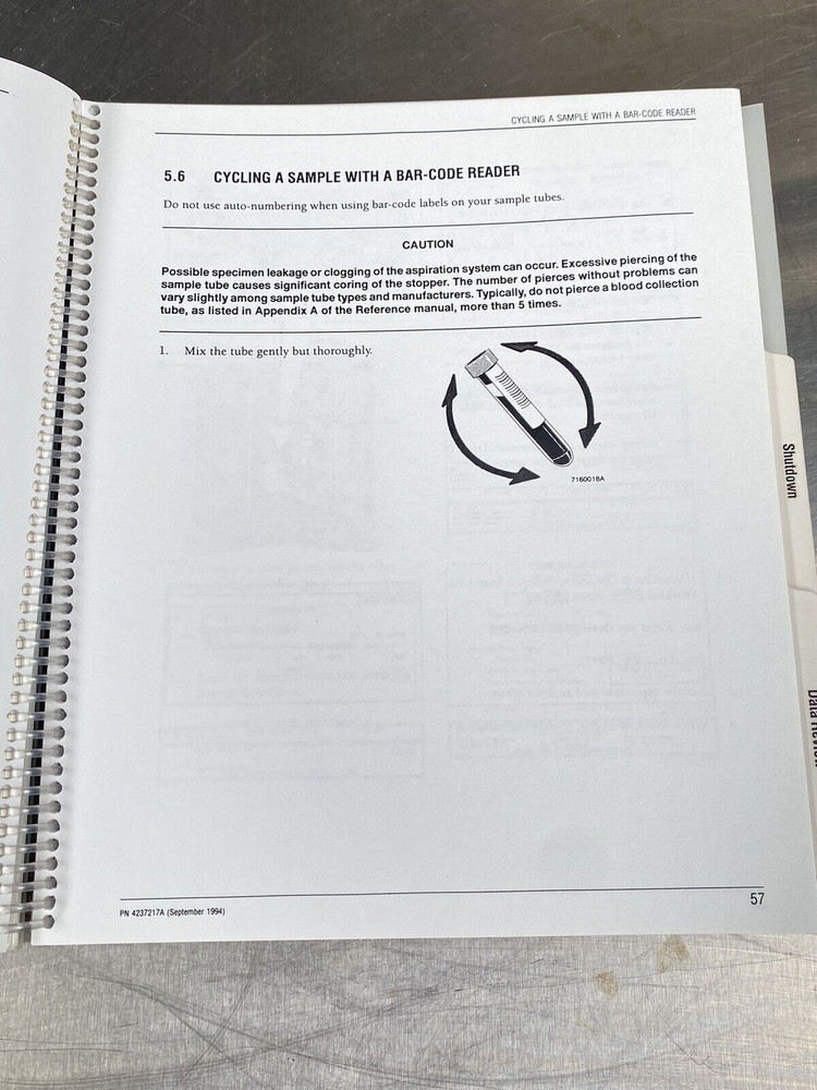 Coulter ONYX Analyzer With Autoloader - Manual / Users Guide / Instructions Book