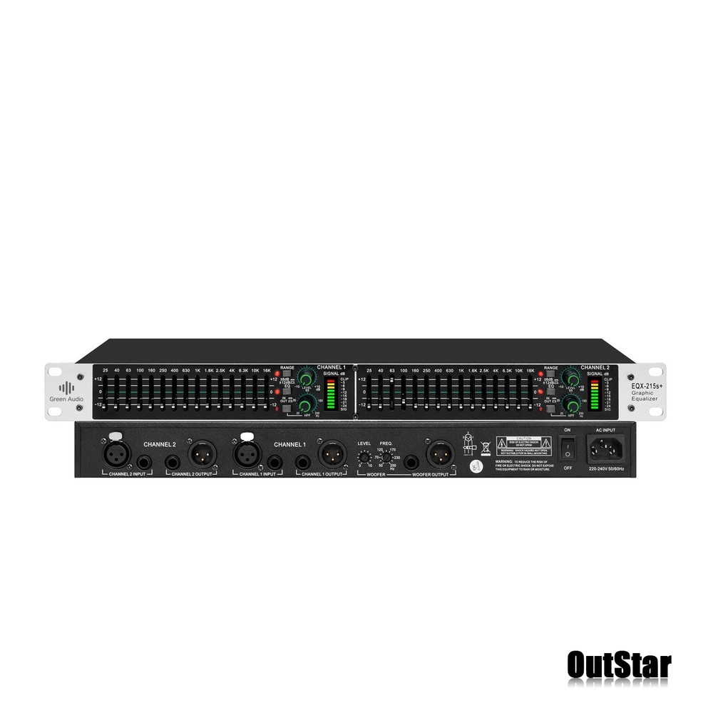 Active Balance Dual 15-band Power Equalizer Digital Audio Processor GAX-EQ215S