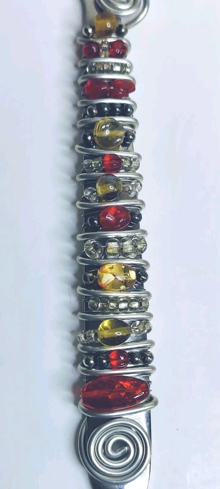 3-Piece ONEIDA ALL STAINLESS SERVING SET PIE CAKE SERVER BEADS & WIRE WRAP