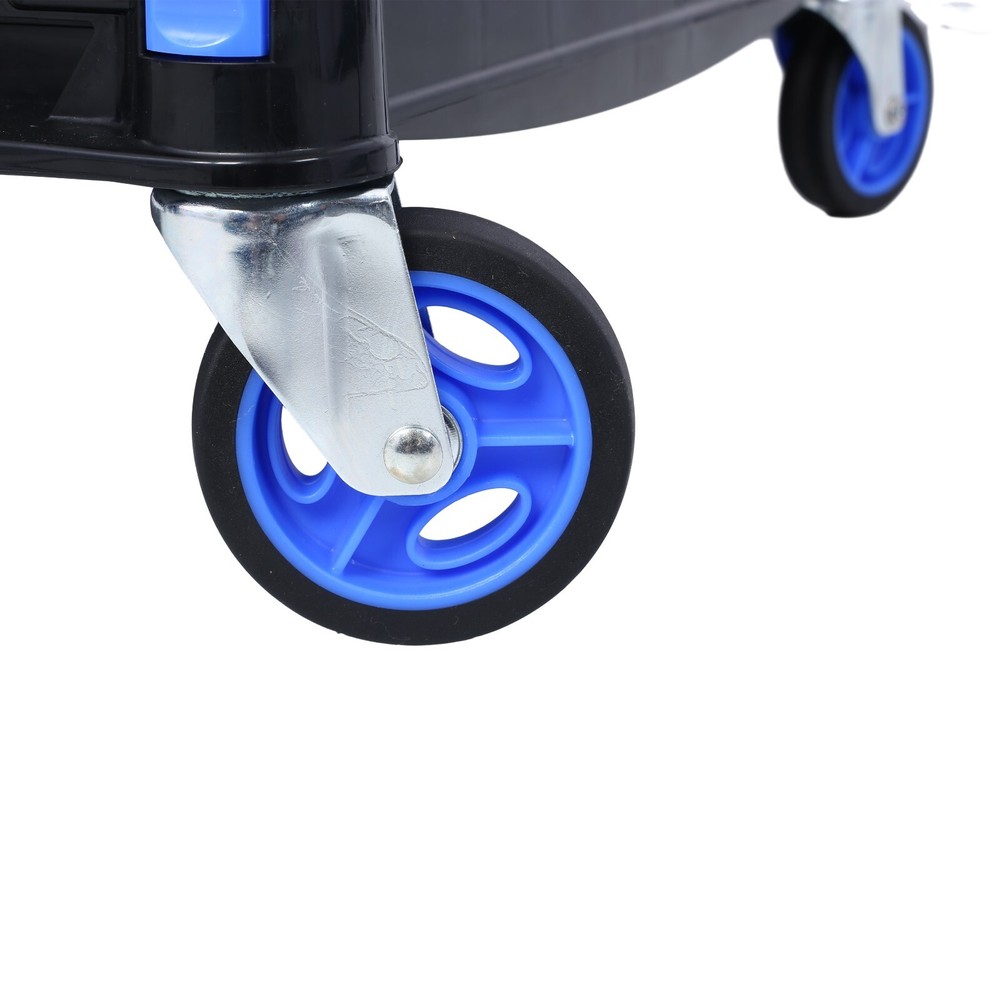 Collapsible Utility Cart Multi Use 2-Tier with Baskets Blue