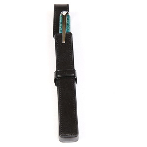 Leather Pen Box - Black Single