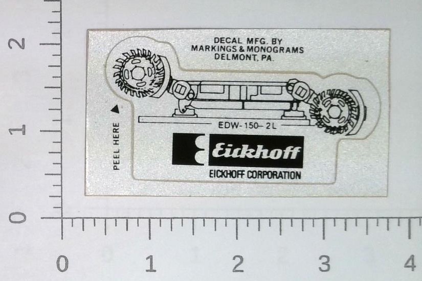 Vintage Eickhoff Shearers & Continuous Miners Coal Mine Equipment Sticker Decal