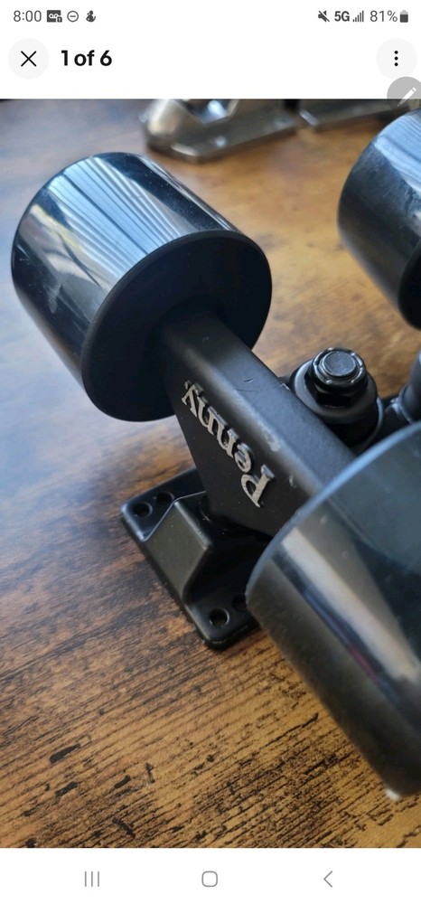 Penny Board  Black Trucks PAIR