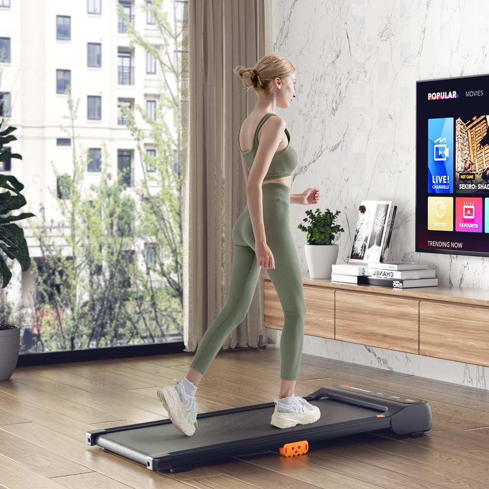Under Desk Treadmill 12 Preset Programs w/ Watch-Like Remote Control & LED Panel