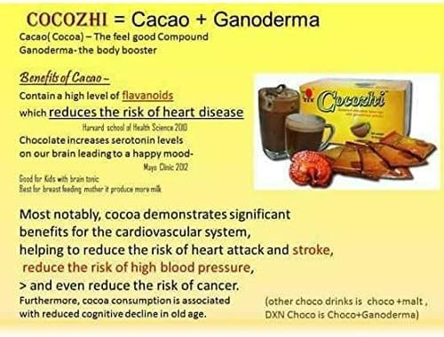 DXN Cocozhi Flavored Chocolate Drink Mix with Ganoderma 20 sachets حلال كاكاو
