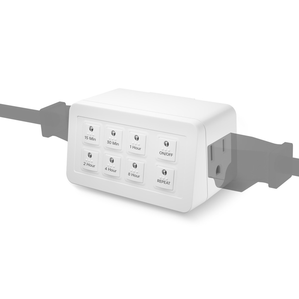 BN-LINK Indoor Countdown Timer with Repeat Function, 2-Outlets 15A/1875W