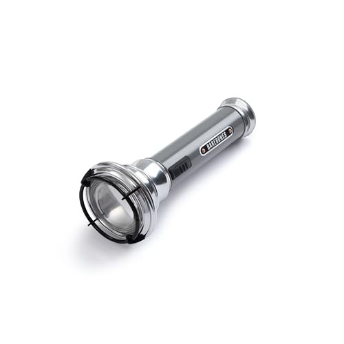Vintage Flashlight - USB Rechargeable LED Flashlight, 15-Hour Run Slate Gray