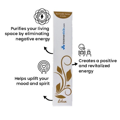 Loban Incense 8" 10 Sticks Pack: 5 Packs