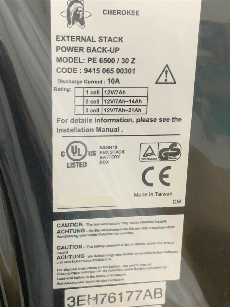 Alcatel Cherokee External Stack Power Backup PE6500/30Z Battery Box Housing +12V
