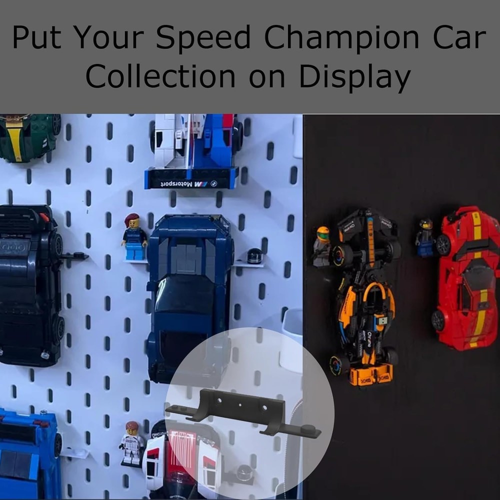 Wall Mount Compatible with Speed Champions Sets, Wall Bracket with a Base for...