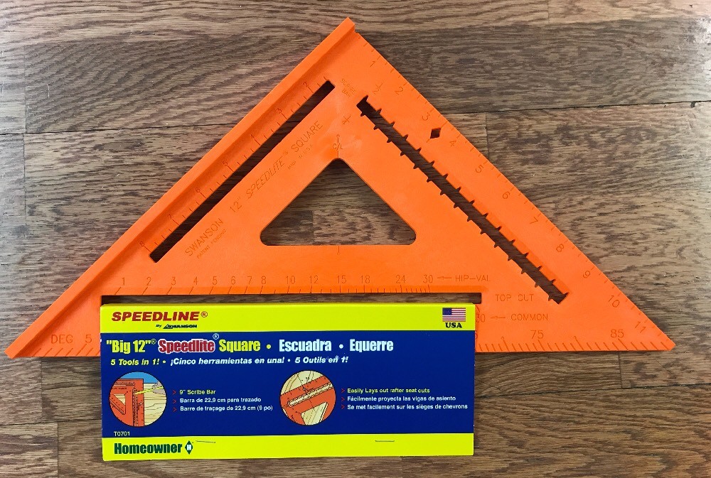 Swanson T0701 12” Speedlite Speed Square Plastic Orange