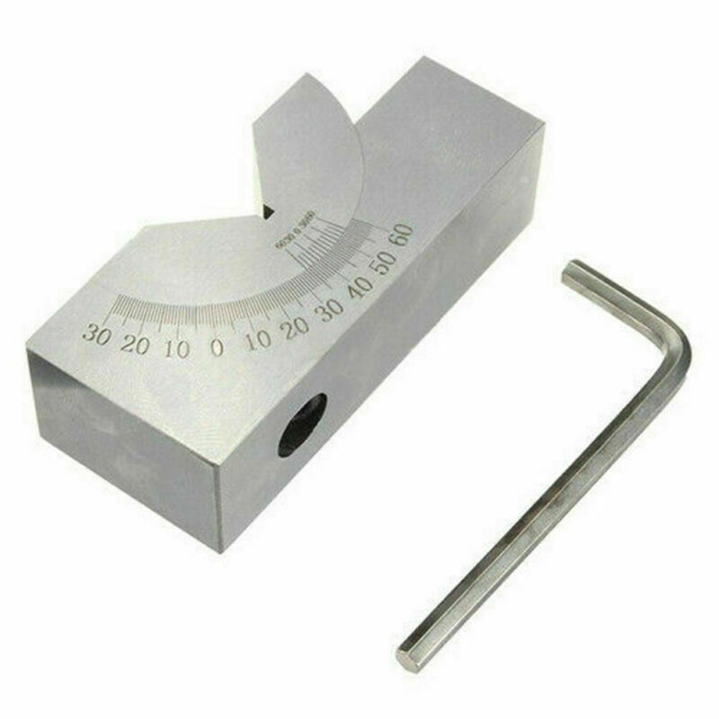 Micro Adjustable Block Milling Maker Precision V Set Angle Gauge 0°-60° Tools╏