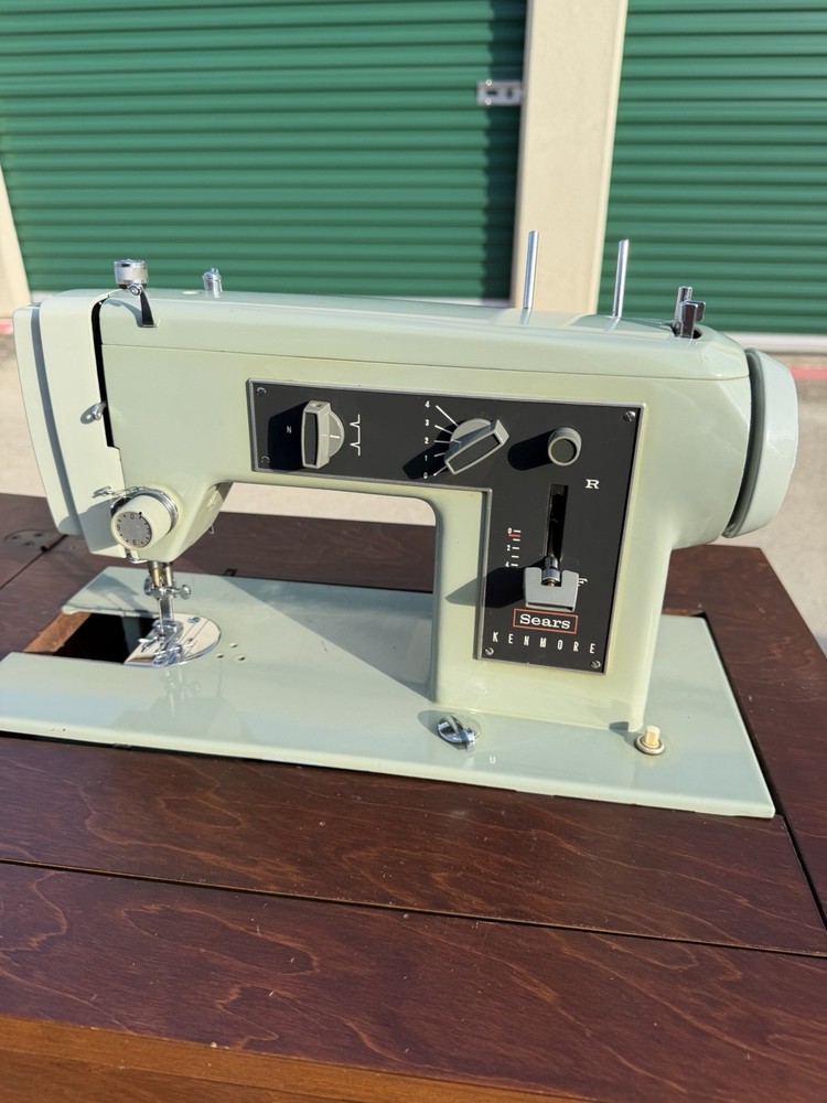 Vintage Sears Sewing Machine Model 158.13011 & Sewing Desk!