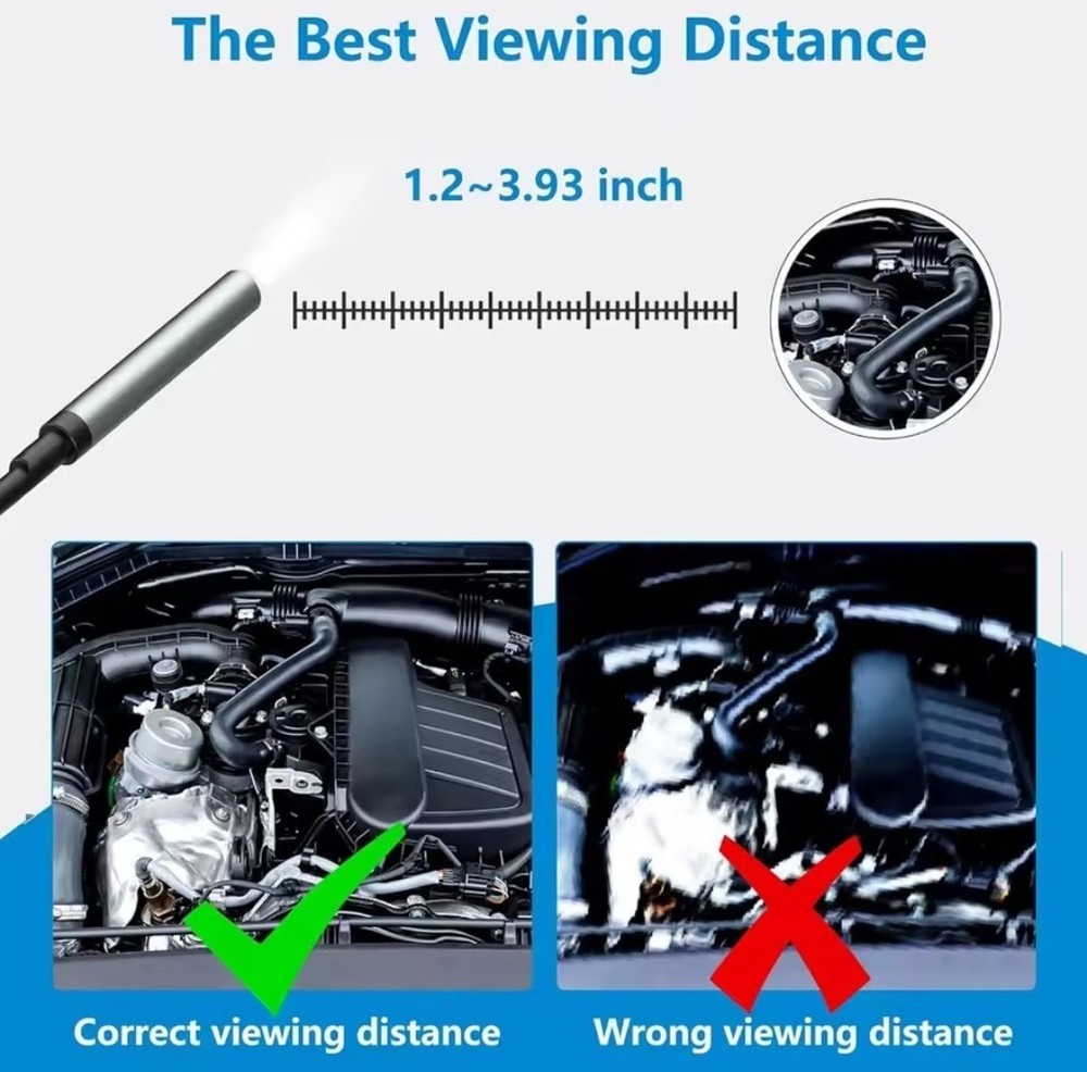 1M Endoscope Camera HD 960P Inspection Camera USB for iPhone iOS & Android 8mm