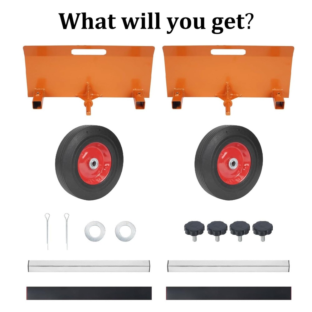 Heavy Duty Panel Dolly Orange 1100LBS Capacity Door Dolly with 10" Solid Whee...