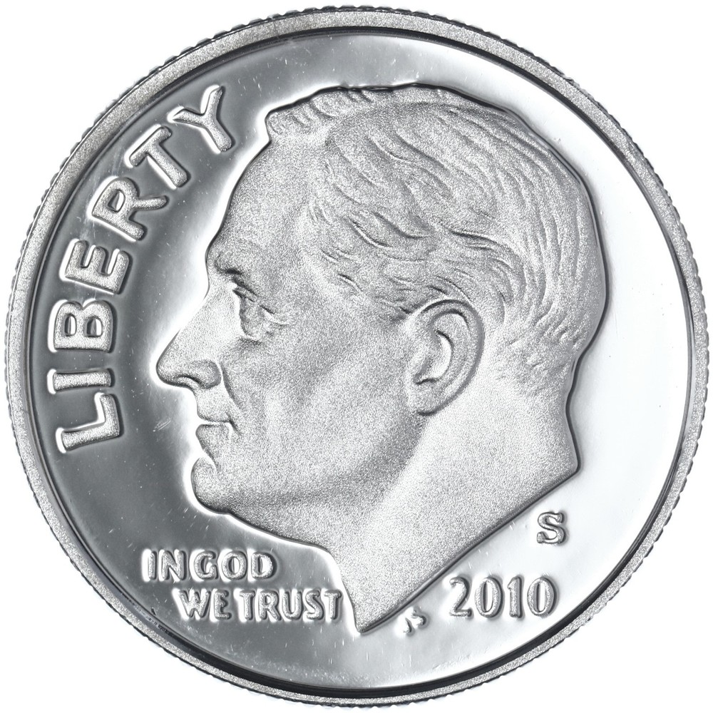 2010 S Roosevelt Dime Gem DCam Proof 90% Silver