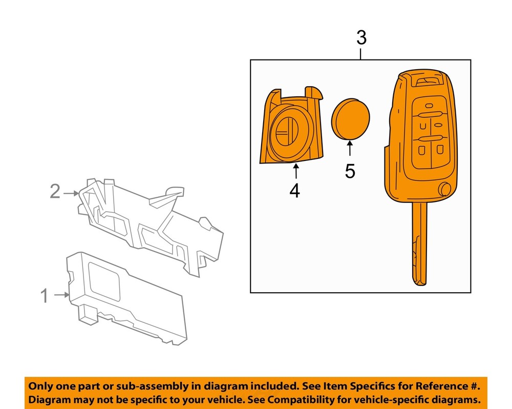 GM OEM 11-17 LaCrosse Electrical Keyless Entry Components-Transmitter 13504205
